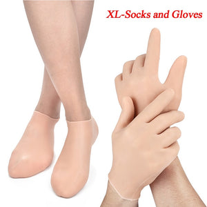 1 Pair Feet & Hand Care Socks Gloves Moisturizing Silicone Gel Socks Foot Skin Care Hand Protectors Anti Cracking Spa Home Use