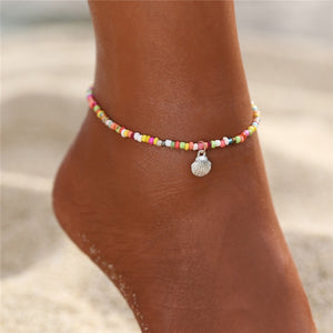 17KM Bohemian Colorful Eye Beads Anklets