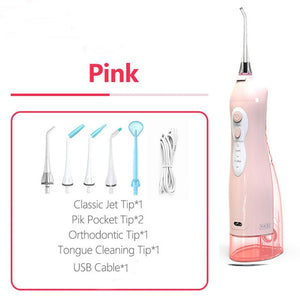 255ml Water Dental Flosser Rechargeable Oral Irrigator Portable Teeth Dental Irrigators Spa Water Jet Tip Family Tooth Cleaner 1