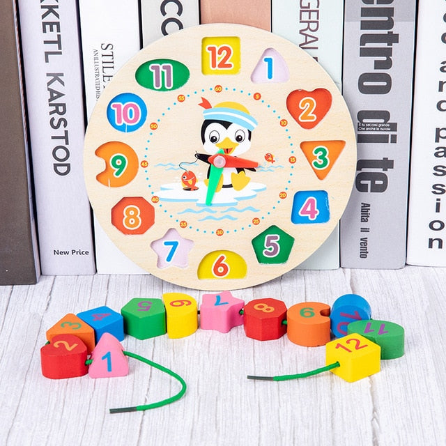 Wooden Montessori Educational Toys For Children Kids Early Learning Infant Shape Color Match Board