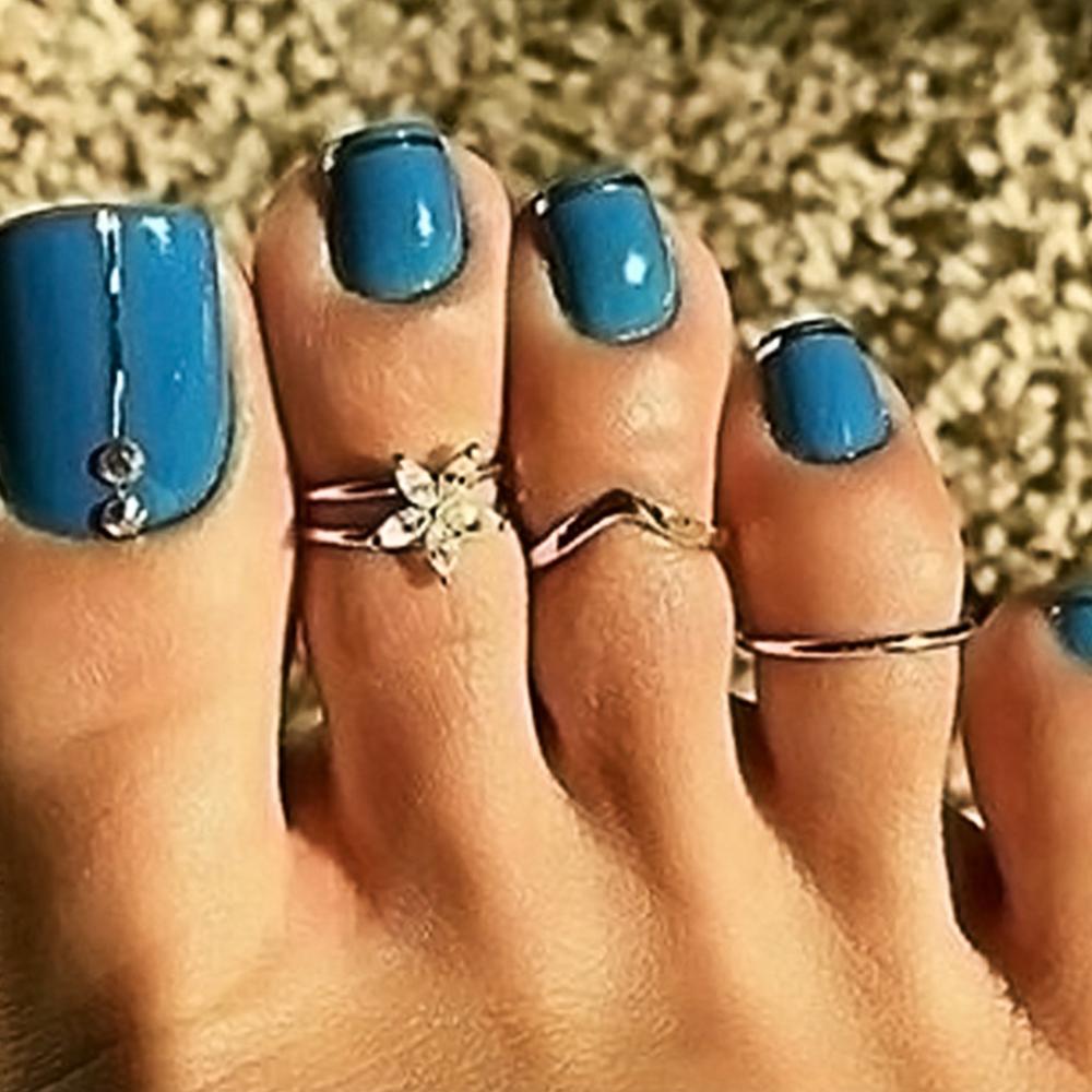 Fashion Copper Open Knuckle Toe Ring Set (Silver Color, Infinity Symbol, Arrowhead ( 3 PCs per Set)