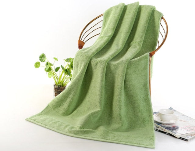 Pure Cotton Beach Towel Terry Bath Towels Large Towel Thick Luxury