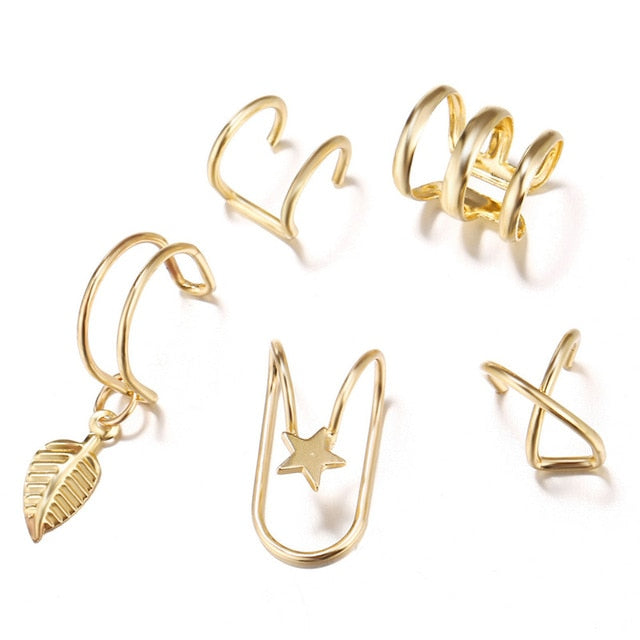 12pcs/set 2020 Fashion Gold Color Ear Cuffs