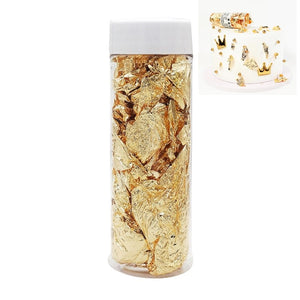 1PCS Edible Decorative Silver and Gold Leaf Schabin Flakes (2g)