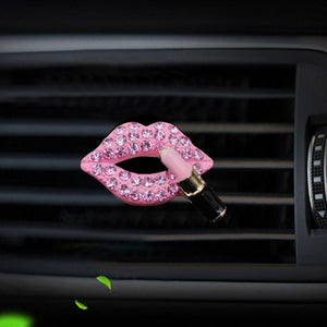 Car Perfume Clip Creative Diamond Lips Car Air Aromatherapy Clip