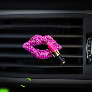 Car Perfume Clip Creative Diamond Lips Car Air Aromatherapy Clip