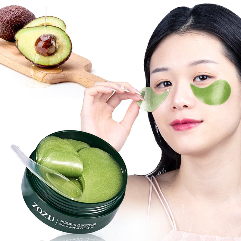 60 Pcs Avocado Collagen Gel Under Eye Patches