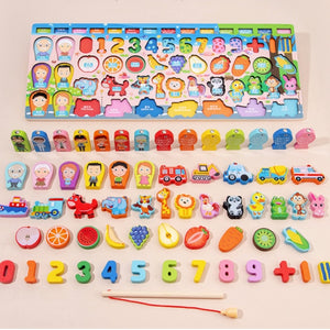 Wooden Montessori Educational Toys For Children Kids Early Learning Infant Shape Color Match Board