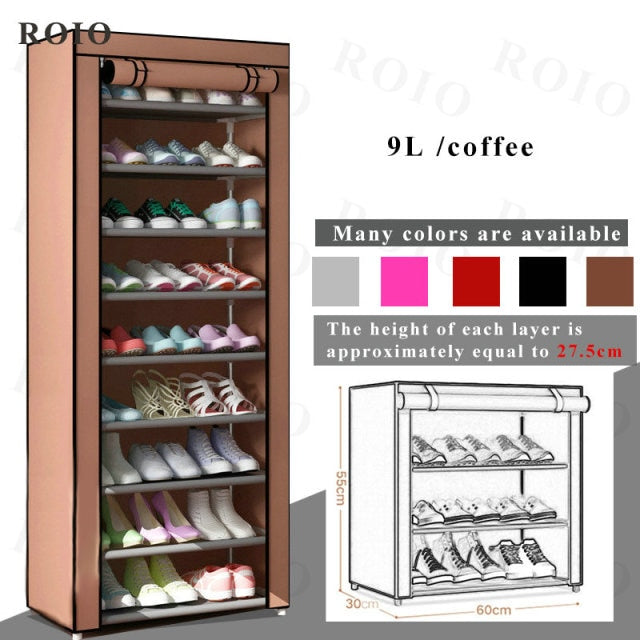 Multi-layer Simple Shoe Rack Entryway Space-saving Shoe Organizer Easy to Install Shoes Shelf Home Dorm Furniture Shoe Cabinet