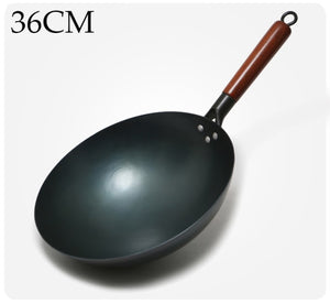 Chinese Traditional Iron Wok Handmade Large Wok & Handle (Non-stick)