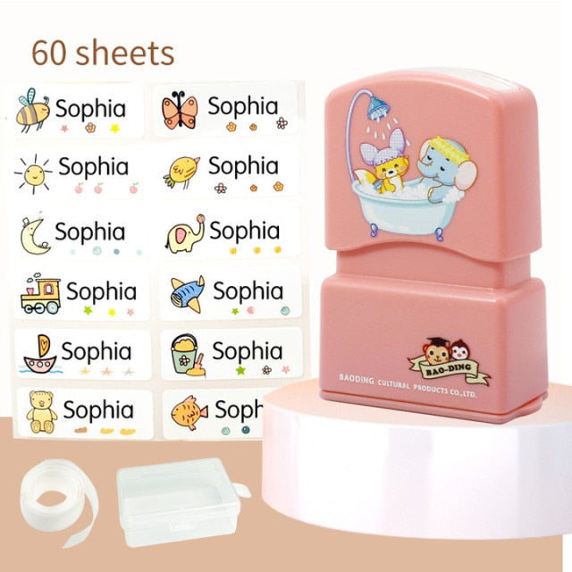 Name Tag Sticker Customizer, Waterproof