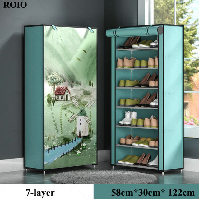 Multi-layer Simple Shoe Rack Entryway Space-saving Shoe Organizer Easy to Install Shoes Shelf Home Dorm Furniture Shoe Cabinet