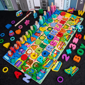 Wooden Montessori Educational Toys For Children Kids Early Learning Infant Shape Color Match Board